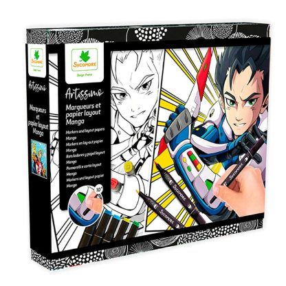 Sycomore Σετ Μπλοκ Μαρκαδόροι Manga Workshop – Boys