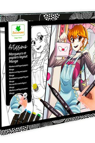 Sycomore Σετ Μπλοκ Μαρκαδόροι Manga Workshop – Girls
