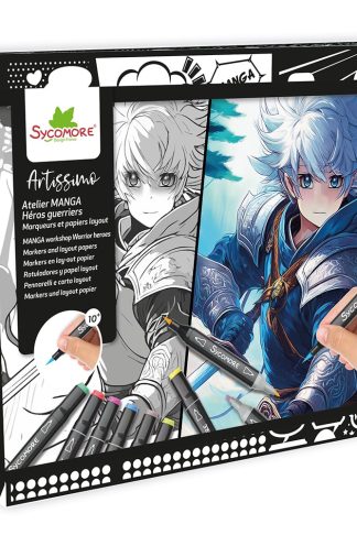 Sycomore Σετ Μπλοκ Μαρκαδόροι Manga Workshop – Warrior Heroes