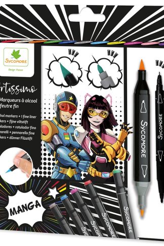 Sycomore 10 Μαρκαδόροι Οινοπνεύματος Brush & Fine