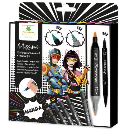 Sycomore 10 Μαρκαδόροι Οινοπνεύματος Brush & Fine