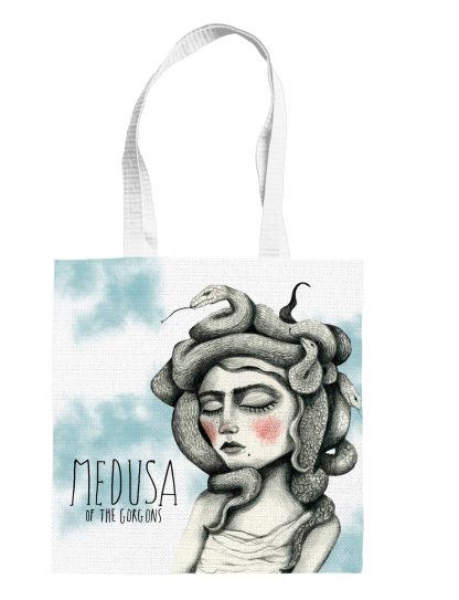 Τσάντα Υφασμάτινη Σουέτ Medusa of the Gorgons