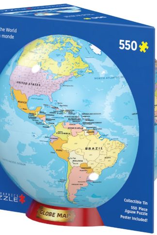 Puzzle 550τμχ Map of the World Μεταλλική Συσκευασία