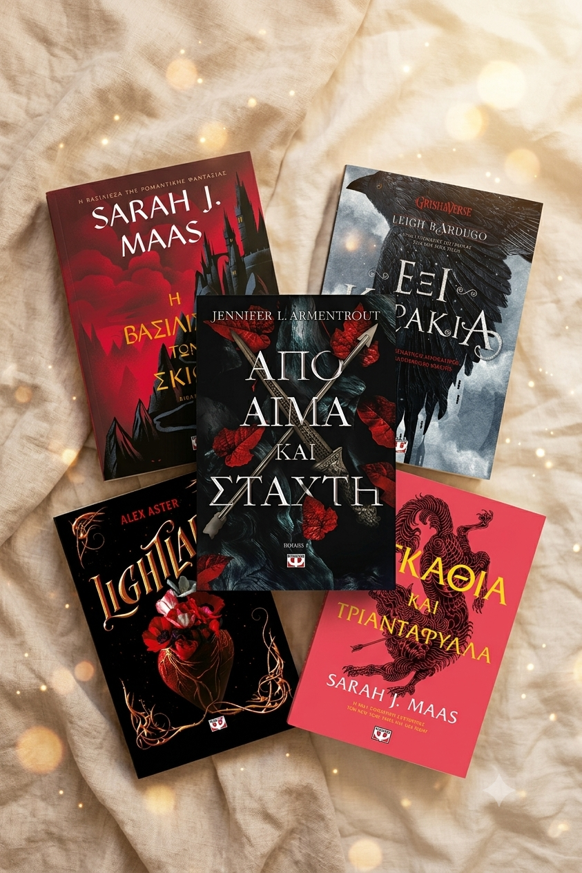 Εξώφυλλα 5 escapist fantasy βιβλίων ιδανικών για καλοκαιρινό διάβασμα